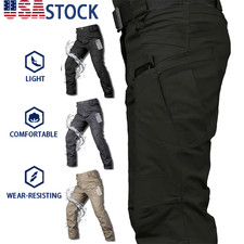 Tactical Mens Cargo Pants Waterproof Work Pants Outdoor Hiking Combat Trousers