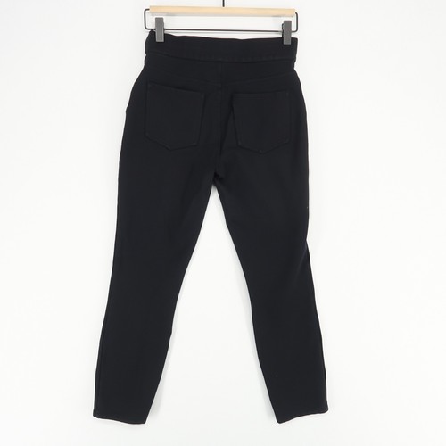 Spanx Pantalone Perfetto Donna Piccolo Nero Pull On Elasticizzato Ponte Maglia Finte Tasche - Foto 3 di 14