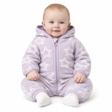 NEW baby toddler girl GAP snowsuit all in one purple stars 3-6 months