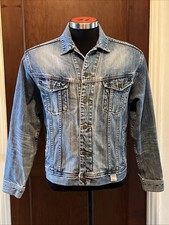 Vintage Abercrombie Fitch Mens Denim Jacket XL Blue Distressed Workwear 90s Y2K