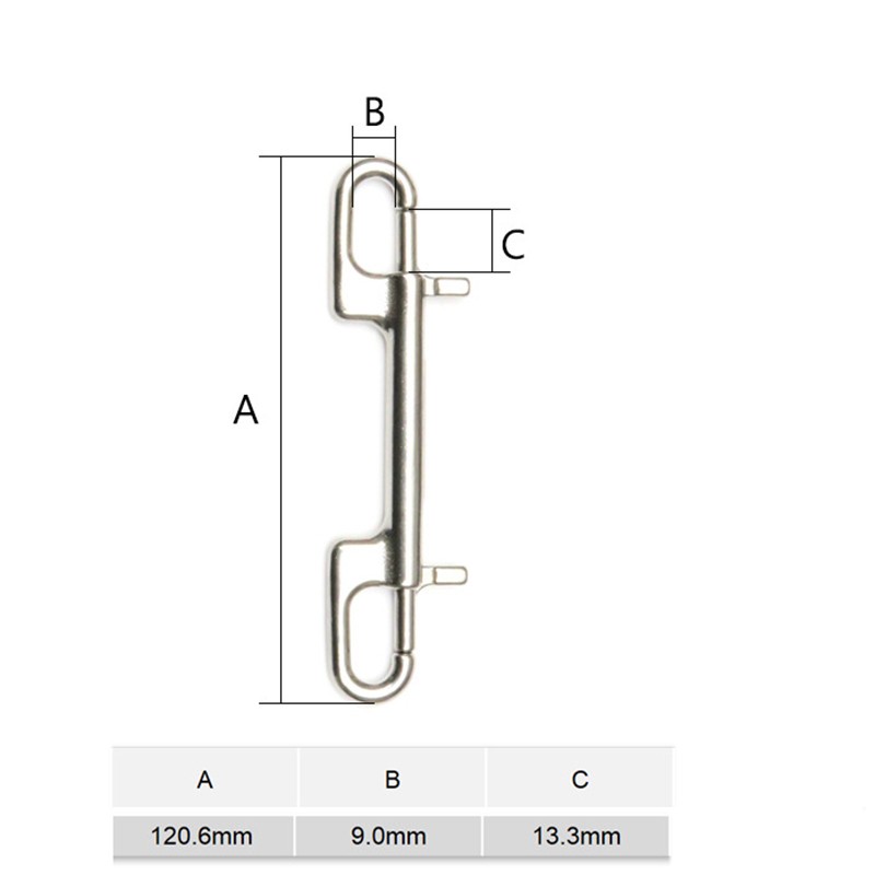 Boulon Double Extrémité Inox – Mousqueton Déclencheur Pour Plongée Sous-Marine