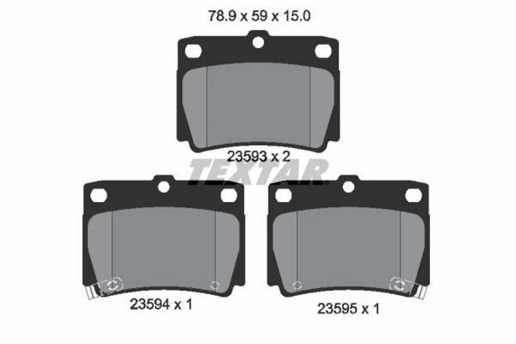 TEXTAR Plaquettes de frein Arrière pour MITSUBISHI Pajero Sport I SUV (K7, K9) - Photo 4/4