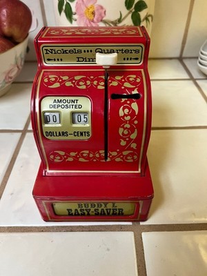 BUDDY L  EASY SAVER 3 COIN REGISTER BANK-EXCELLENT