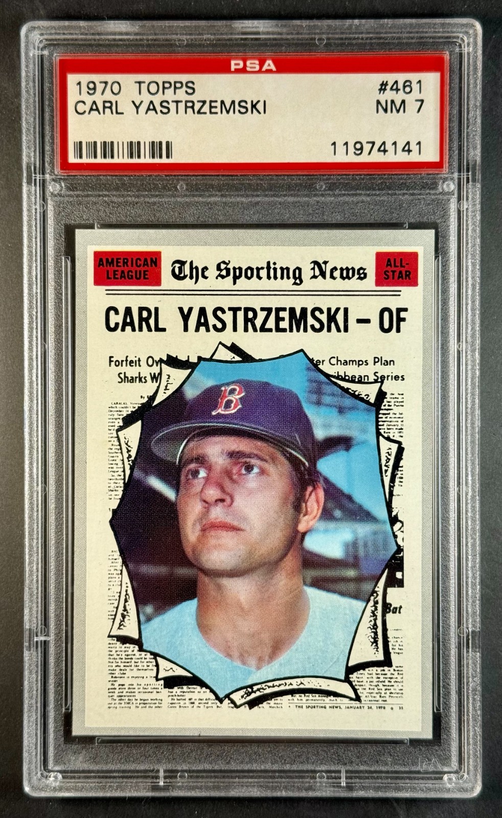 1970 Topps #461 Carl Yastrzemski All-Star HOF PSA 7 NEAR MINT