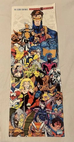 Vtg 1991 Marvel Comics X-MEN Mutant Genesis Promo Poster Wolverine Rogue Jim Lee