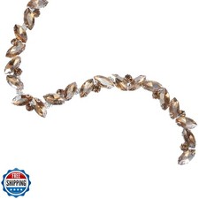 uxcell 1 Yard Rhinestone Chain Trim, 10mm Bling Shiny Crystal Chain Applique