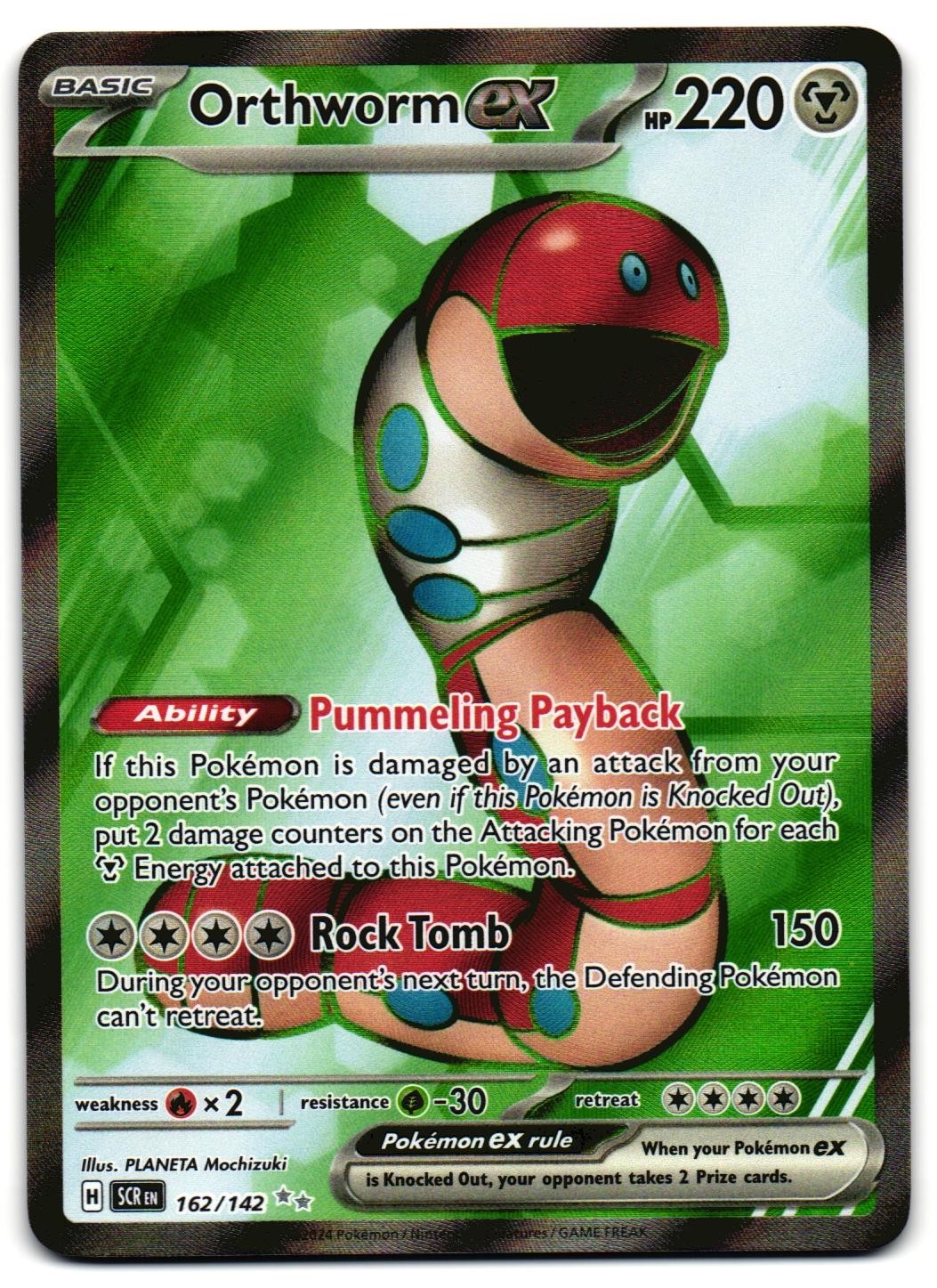 orthworm ex pokemon card value - 162/142 - SV07: Stellar Crown [FULL ART] [Near Mint] Stellar Crown Singles Pokemon - Orthworm ex 110/142