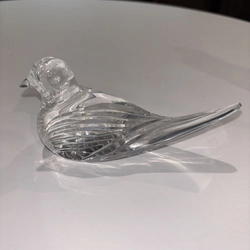 Vintage Waterford Crystal Dove  Paperweight Figurine 5.25" Perfect 80’s Ireland