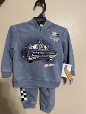 Boys Hot Wheels Size 12 Month Sweatsuit/joggers Hoodie Suit Car 2 Piece Set