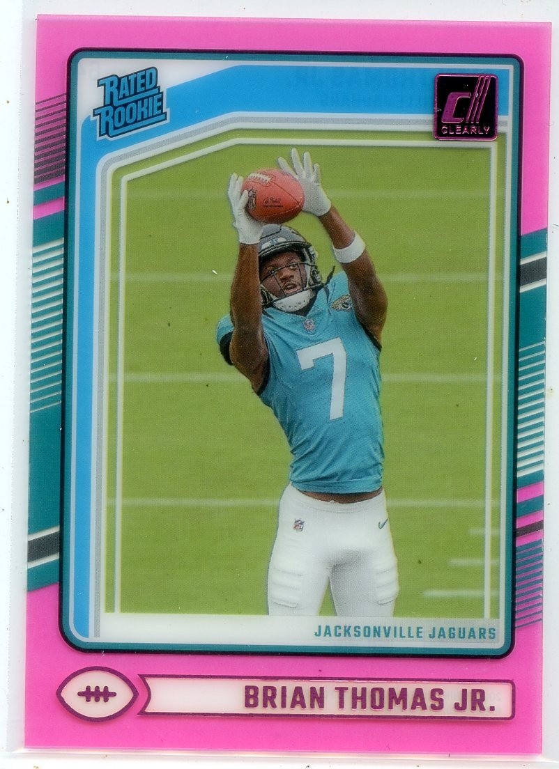 Brian Thomas Jr. 2024 Panini Clearly Donruss Pink Rated Rookie #64 RC