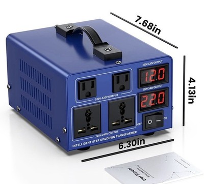 6000W Voltage Converter Auto Transformer,110/120/220/240V H-D Step Up/Down