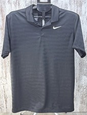 Nike Dri-Fit Victory Size Medium Performance Golf Active Polo Shirt Black CK5916