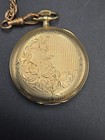 ​1938 Omega Swiss Pocket Watch Working Blue Numerals Gold Filled Wadsworth Chain — photo 9
