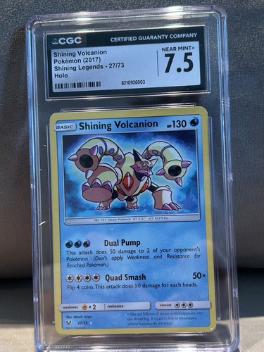 Shining Volcanion CGC 7.5 27/73 Shining Legends Holo 2017 Pokemon TCG