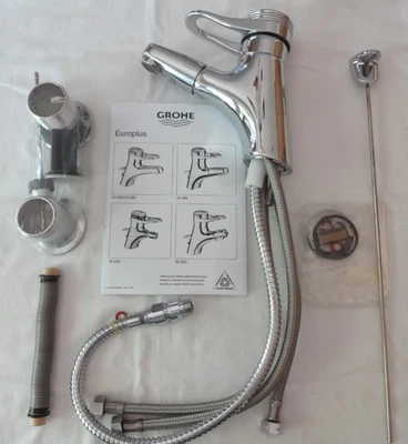 Grohe Europlus 33029 / 33029000   (Grohe 33065)  Armatur mit Schlauch  NEU - Bild 1 von 4