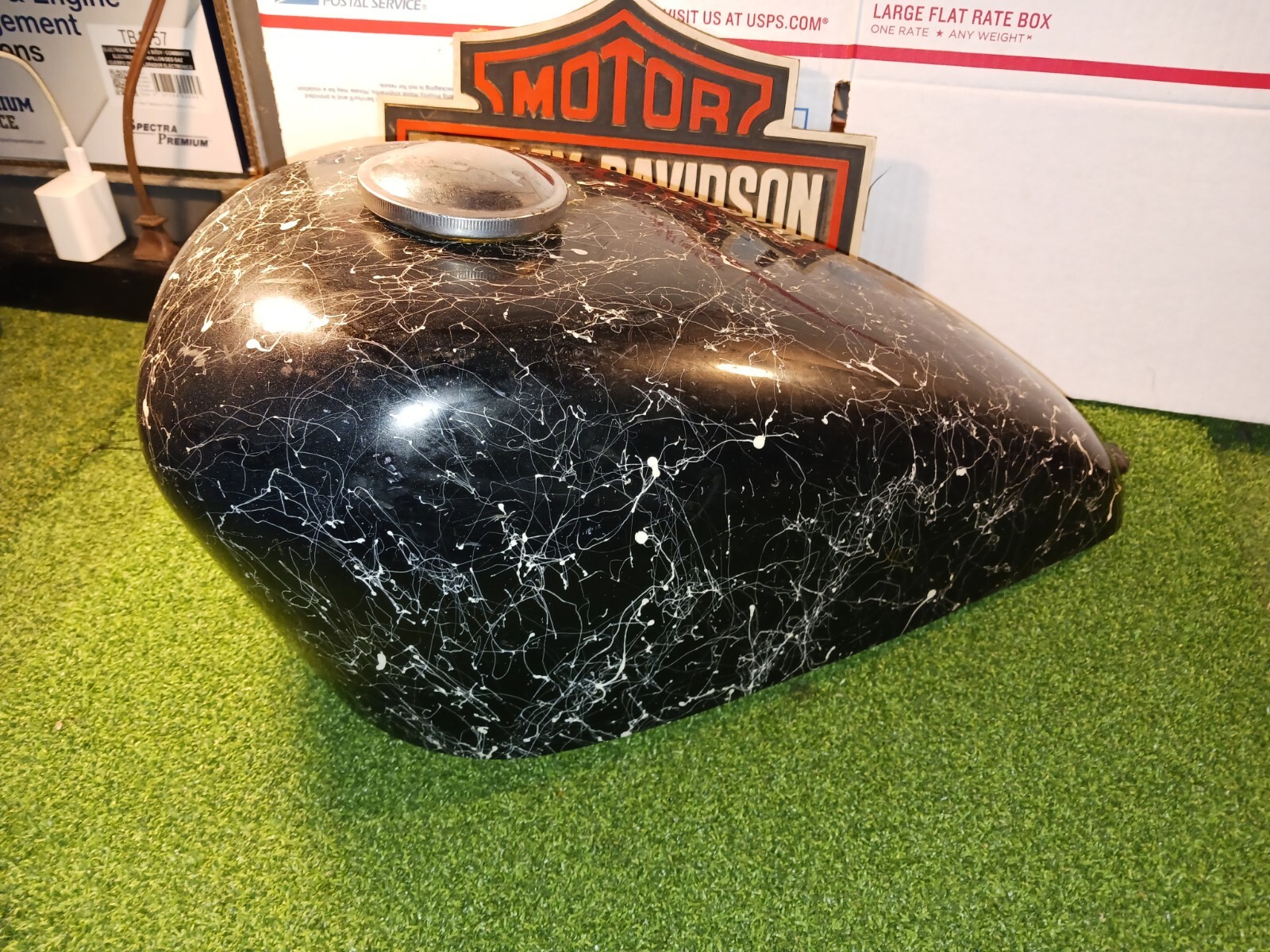 Vtg Harley Fiberglass Gas Tank Sportster Custom Chopper Old Peanut Gas