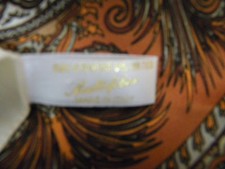 Ray Strauss Unlimited 100 Polyester Scarf , Made in Italy Brown Paisley