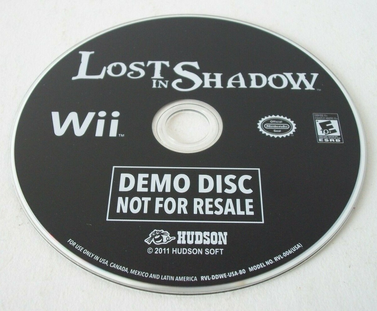 Lost in Shadow Nintendo Wii Demo Disc Only Not Full Game Not For