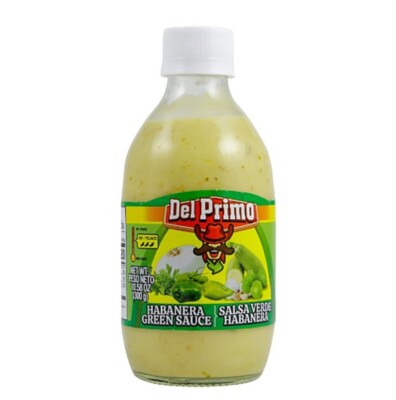 Del Primo Habanera Green Sauce Salsa Hot Sauce 10.5oz 