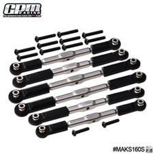 GPM Stainless Steel Adjustable Tie Rods For ARRMA 1/10 Kraton 4X4 4S Blx