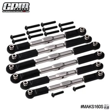 GPM Stainless Steel Adjustable Tie Rods For ARRMA 1/10 Kraton 4X4 4S Blx