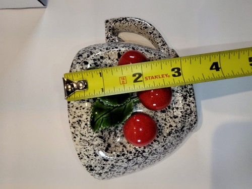 Seltene antike Vintage Lovina California Keramik Kirsche Vase 50er Jahre - Bild 6 von 7
