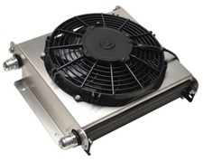 Derale 15875 Fluid Cooler and Fan, 13 x 14.875 x 5.625 in, Plate Type, 10 AN
