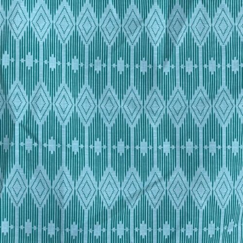 NWOT Ripskirt Hawaii Wrap Skirt Size L Green Blue Batik Geometric Length 2 - Picture 2 of 7