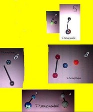 LOT 6 PIERCING langue - arcade – nombril