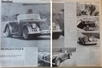 Original 1982 Motor extracted magazine road test (folded) MORGAN PLUS 8