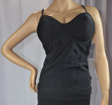 NWT 72 Athleta 34B/C 34B/C Black Kaimana Tankini Swimsuit Top 153280