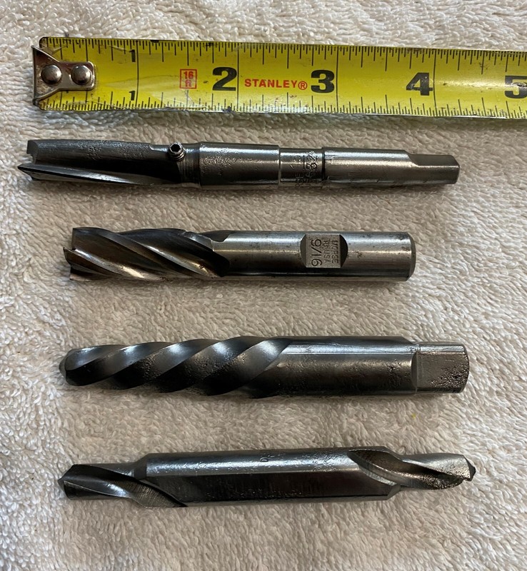 Morse & Other Metal Working Bits For Use With Milling Machine.