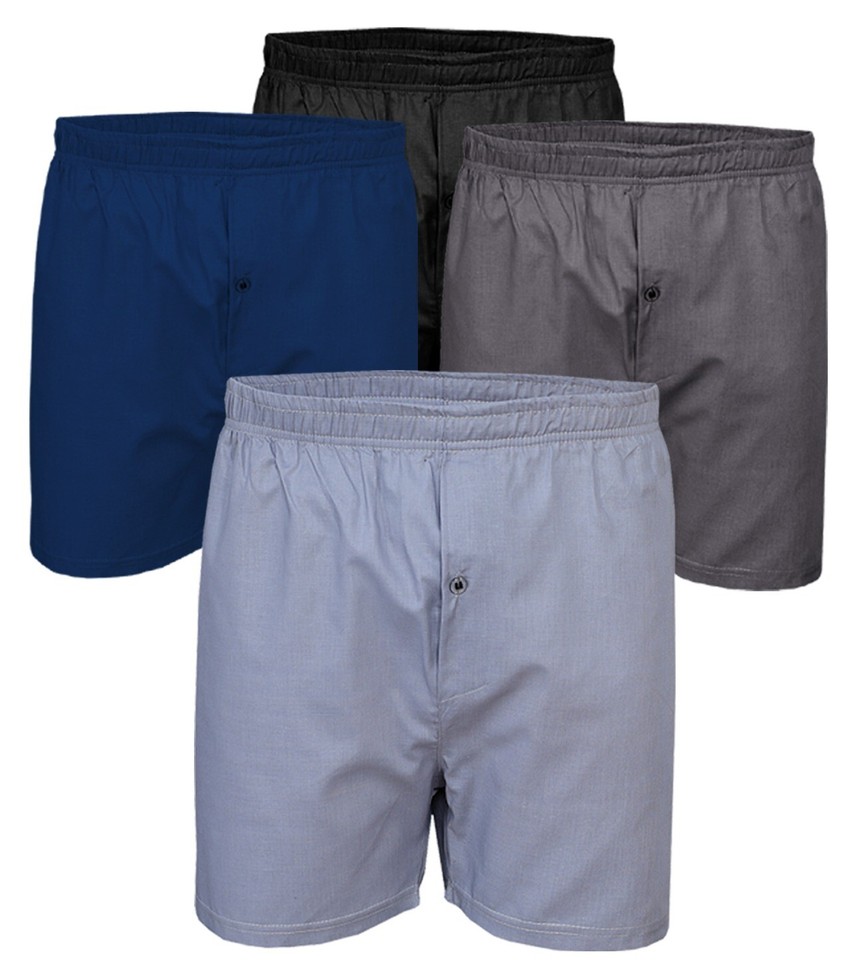 3-Pack Men's Big & Tall Printed Boxer Shorts - Cotton Blend, Button Fly, Sizes S To 5XL, Assorted Colors 10 thumbnail image