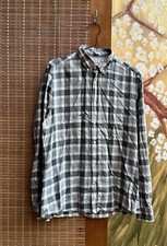 Brunello Cucinelli Leisure Fit Button Up Long Sleeve Check Shirt Size XL