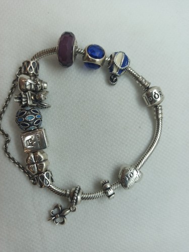 Bracciale Pandora Completo Di 13 Charms - Foto 5 di 14