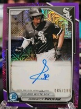 2024 Bowman Chrome Jurdrick Profar Purple Mojo Refractor Auto #65/199 White Sox