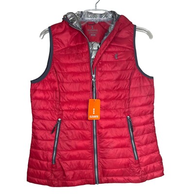 ELEVATE Womens Small Team Red W-Junction Packable Insulated Nylon/Polyester Vest