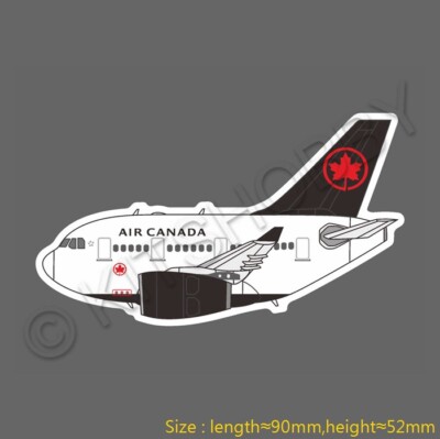 Airbus A330 Air Canada Egg Plane Q Logo Sticker (Size 9 cm x 5.2 cm)