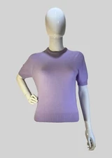 Vintage Scott & Charters of Hawick Women's Small Purple Cashmere Sweater {23}