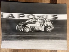 USAC Race Photo, Wally Pankratz and Tony Elliott at IRP 1993, 5x7