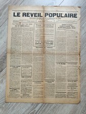  "LE REVEIL POPULAIRE " dep Aisne Soisson 03 NOVEMBRE 1935 ANCIEN JOURNAL