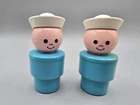 2Fisher Price Little People Sailor Vintage Large Oversize Jumbo Figure 3.5" 1974