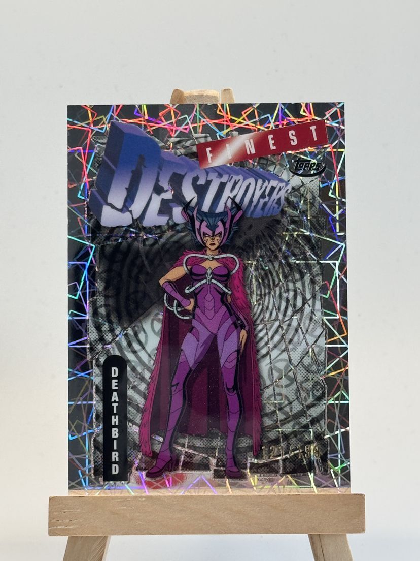 2025 Topps Finest X-Men '97 Destroyers Deathbird #69 Laser Refractor 121/199 SP