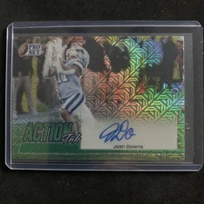 2022 Leaf Pro Set Metal Football JOSH DOWNS AUTO 2/4 Green  Action Ink