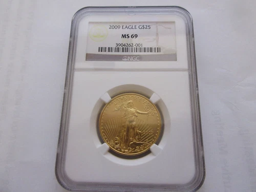 2009 Gold Eagle , $25 , NGC , MS 69  Gold Half Ounce