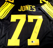 Broderick Jones / Autographed Pittsburgh Steelers Custom Football Jersey / BAS