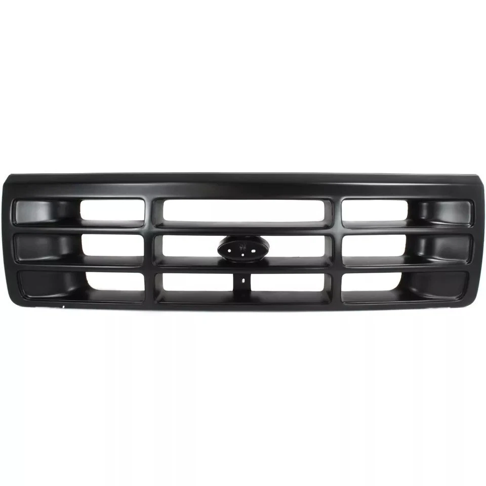 New Front Grille Black Fits 1992-1996 Ford F-150 F-250 Bronco 1992-1997 F-350 - Imagem 2 de 4