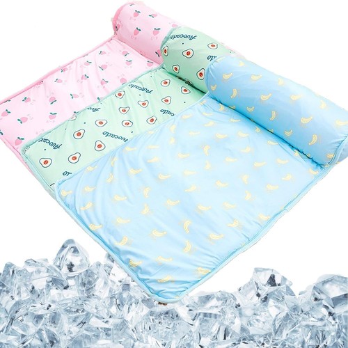 Alfombra de enfriamiento de verano para mascotas perros gatos lavable seda hielo suave almohadilla para cama con almohada fresca - Imagen 3 de 20