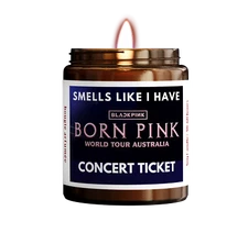 Blackpink merch, Bornpink australia concert ticket, 8oz 225g 50 hrs BT