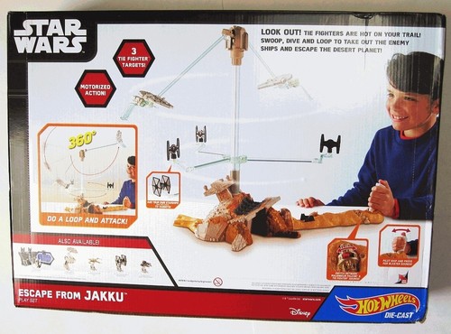 Hot Wheels Star Wars ESCAPE FROM JAKKU Play Set w/Millennium Falcon BRAND NEW - Picture 3 of 5